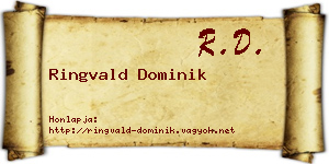 Ringvald Dominik névjegykártya
