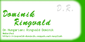 dominik ringvald business card